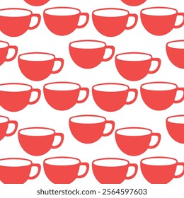 Seamless pattern with coffee cups. Coffee cup icon, Coffee cup sign and symbol vector design