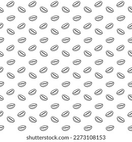 Seamless pattern with coffee grain in sketch style. 