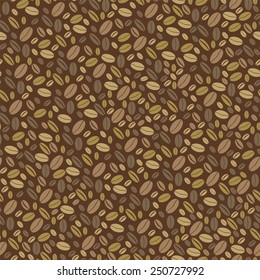 Seamless pattern with coffee grains.