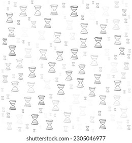 Seamless pattern of coffee grinders on a white background.