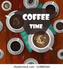 Seamless pattern with coffee. Menu element for cafe or restaurant.