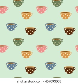 seamless pattern of coffee and mug background design wallpaper for coffee shops 

