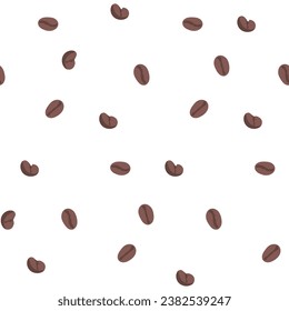 Seamless pattern with coffee on white. coffee bean. coffee shop wrapping paper