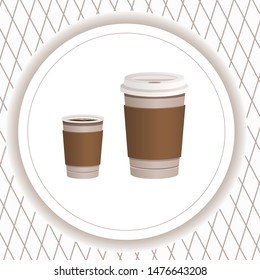Seamless pattern with Coffee and Tea Icons. Vector stock illustration, EPS 10.