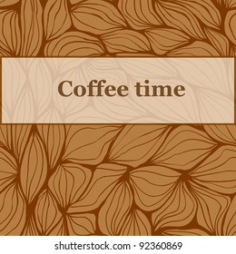 Seamless pattern coffee time background