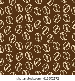 Seamless pattern of coffee. Vector illustration.