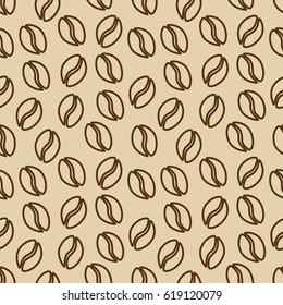Seamless pattern of coffee. Vector illustration.