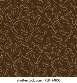 Seamless pattern of coffee. Vector illustration.