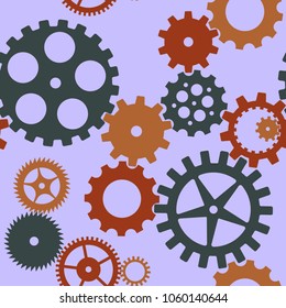 Seamless pattern: Cogs and gears