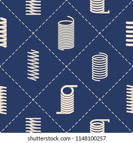 Seamless pattern with coil Springs for your design