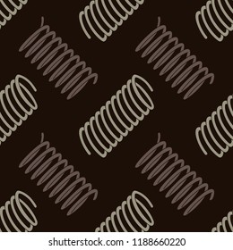 Seamless pattern with coil Springs for your design