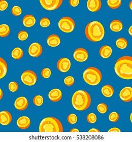 Seamless pattern with coins