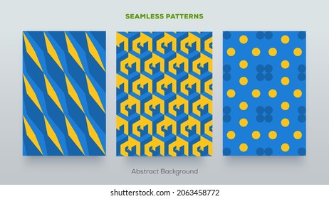 Seamless pattern collection. Modern abstract background.