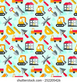 Seamless pattern. Collection of modern shadow flat icon. Traffic and transport sign.