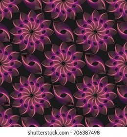 Seamless pattern with color abstract flower shape. Vector illustration can be use for textile, fashion design and other