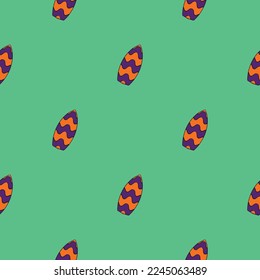 seamless pattern with color and background. surfboard vector illustration.