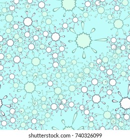 Seamless pattern. Color blots with a spray.