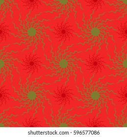 Seamless pattern with color calligraphy line. Vector illustration for best design