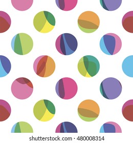 seamless pattern with color circles