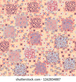 Seamless pattern. Color composition of the pillow elements.