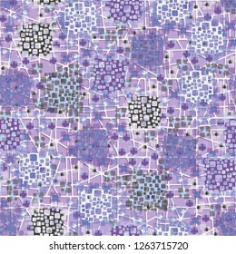 Seamless pattern. Color composition of the pillow elements. Background from a convex lattice.