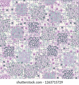 Seamless pattern. Color composition of the pillow elements. Background from a convex lattice.
