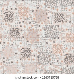 Seamless pattern. Color composition of the pillow elements. Background from a convex lattice.