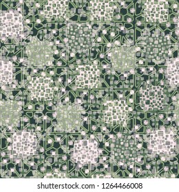 Seamless pattern. Color composition of the pillow elements. Background of four-sided graphic elements.