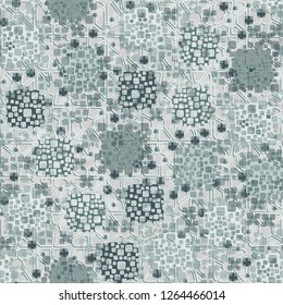 Seamless pattern. Color composition of the pillow elements. Background of four-sided graphic elements.