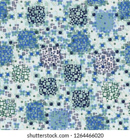 Seamless pattern. Color composition of the pillow elements. Background of four-sided graphic elements.