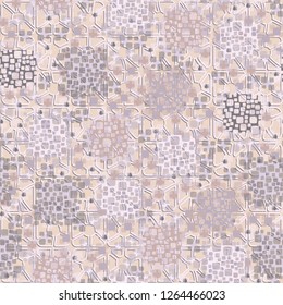 Seamless pattern. Color composition of the pillow elements. Background of four-sided graphic elements.