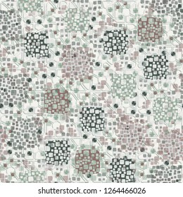 Seamless pattern. Color composition of the pillow elements. Background of four-sided graphic elements.