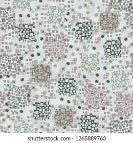 Seamless pattern. Color composition of the pillow elements. Background consisting of lines and brush strokes.