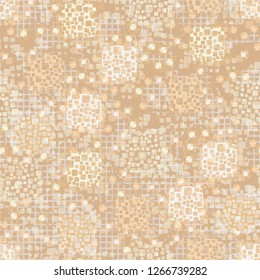 Seamless pattern. Color composition of the pillow elements. Background consisting of circular brush strokes and squares.