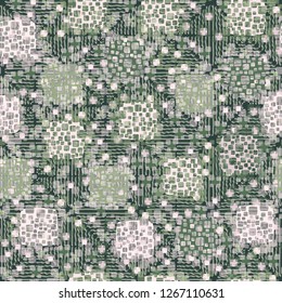 Seamless pattern. Color composition of the pillow elements. Background consisting of pseudo-relief wavy lines.