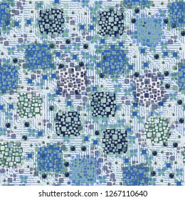 Seamless pattern. Color composition of the pillow elements. Background consisting of pseudo-relief wavy lines.