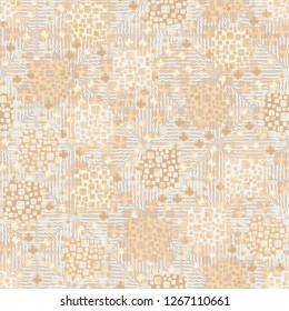 Seamless pattern. Color composition of the pillow elements. Background consisting of pseudo-relief wavy lines.