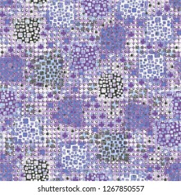 Seamless pattern. Color composition of the pillow elements. Background consisting of stars and circles.