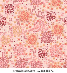Seamless pattern. Color composition of the pillow elements. Background consisting of pseudoconvex squares.