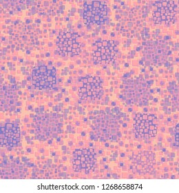 Seamless pattern. Color composition of the pillow elements. Background consisting of pseudoconvex squares.