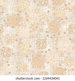Seamless pattern. Color composition of the pillow elements. Background consisting of square suns.