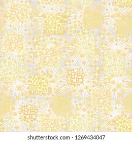 Seamless pattern. Color composition of the pillow elements. Background consisting of square suns.
