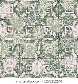 Seamless pattern. Color composition of the pillow elements. Background consisting of intersecting ornaments.