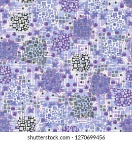 Seamless pattern. Color composition of the pillow elements. Background consisting of intersecting ornaments.