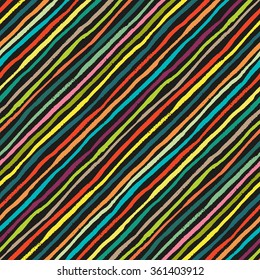 Seamless pattern with color diagonal stripes