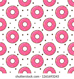 Seamless pattern with color donuts for Your design