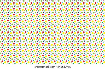 Seamless pattern of color dots