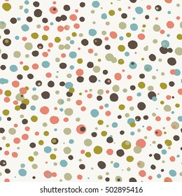 Seamless pattern with color dots