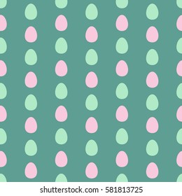 Seamless pattern of color easter eggs. Vector illustration.