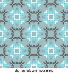 Seamless pattern of color four-sided elements. A rough brush.